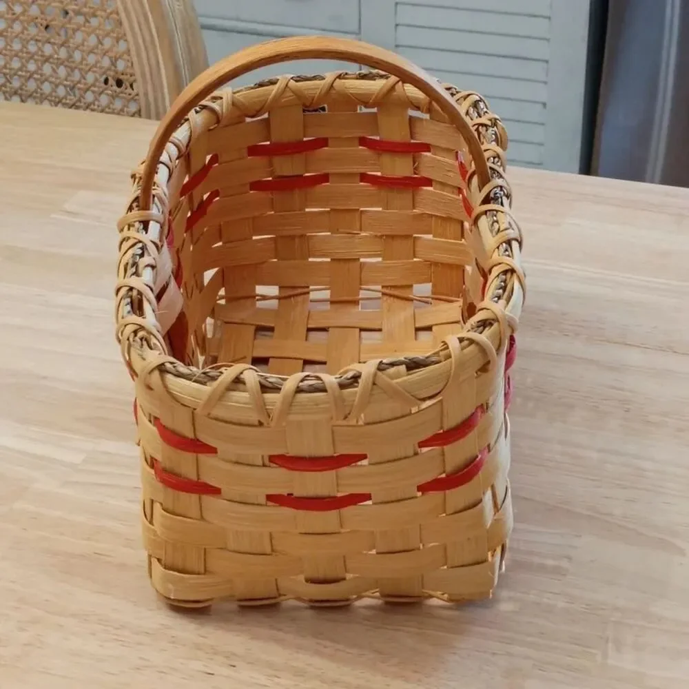 Woven Wicker Basket Farmhouse Country Cottagecore Decor